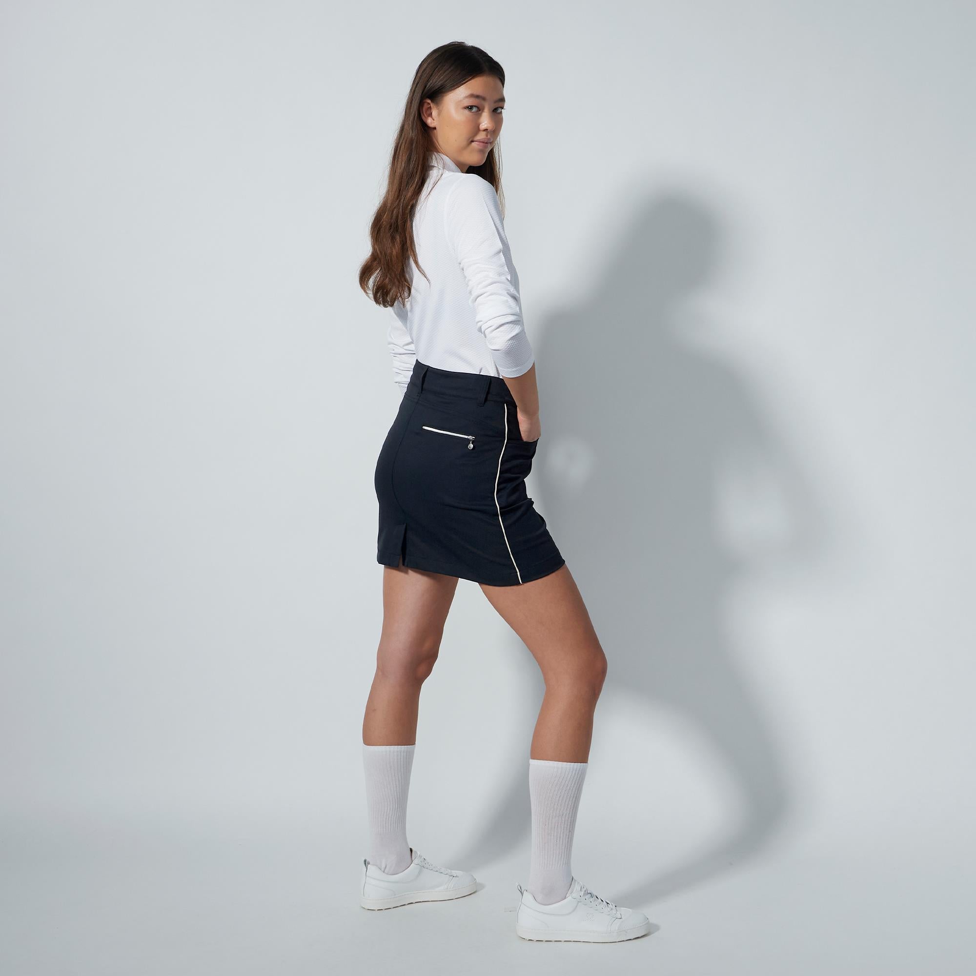 Daily Sports Glam Ladies Golf Skort Black/Beige 45CM